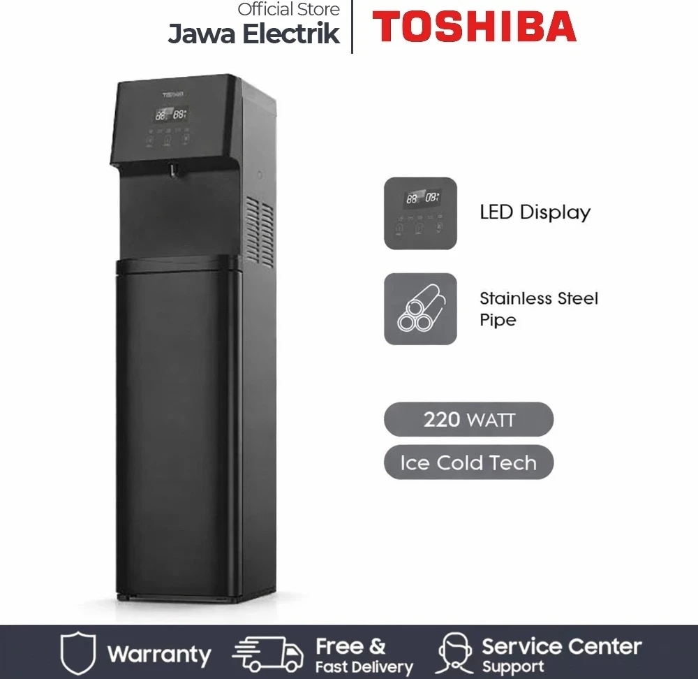 DISPENSER GALON BAWAH TOSHIBA RWFW1830 BN Mode Digital Low Watt
